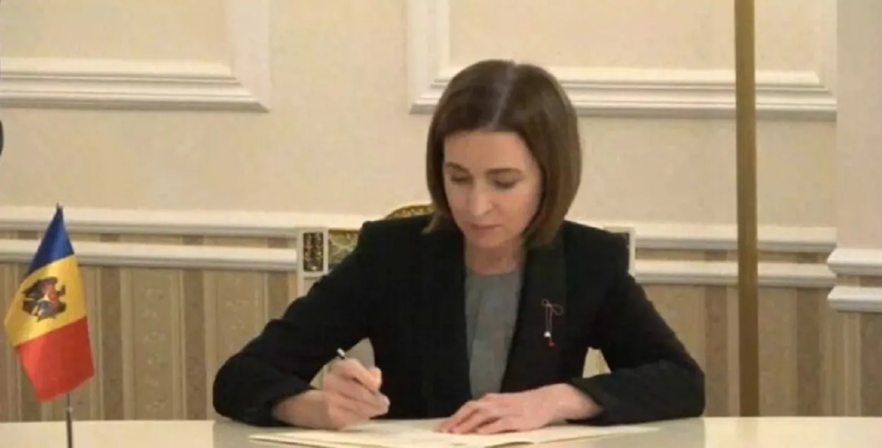 Прэзідэнт Малдовы падпісала заяўку на ўступленне краіны ў Еўрасаюз