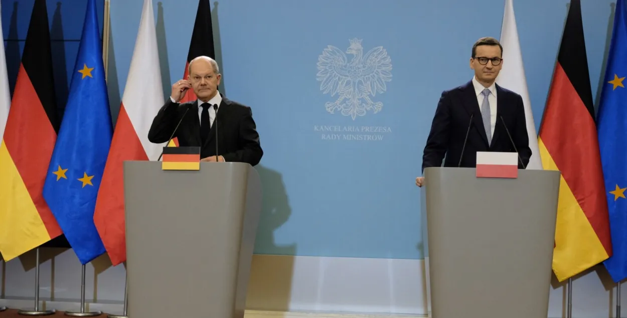 Олаф Шольц і Матэвуш Маравецкі / Reuters