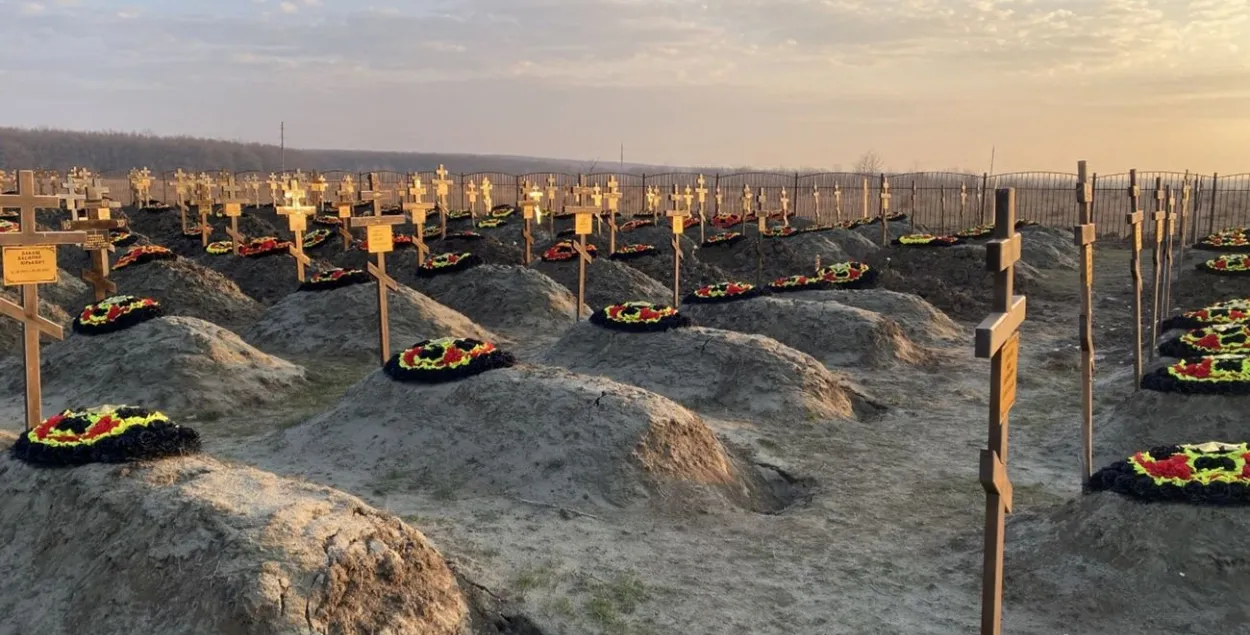 Кладбище ЧВК "Вагнер" на юге России /&nbsp;news.sky.com
