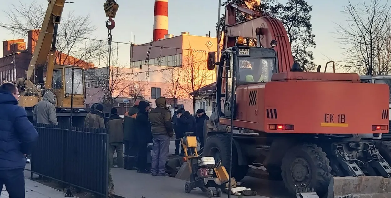 Авария теплотрассы в Слуцке / kurjer.info