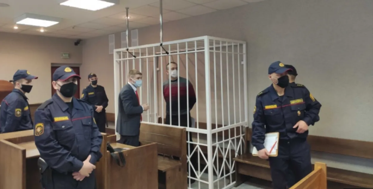 Аляксандр Троцкі падчас разгляду справы ў Мінскім гарсудзе / Svaboda.org