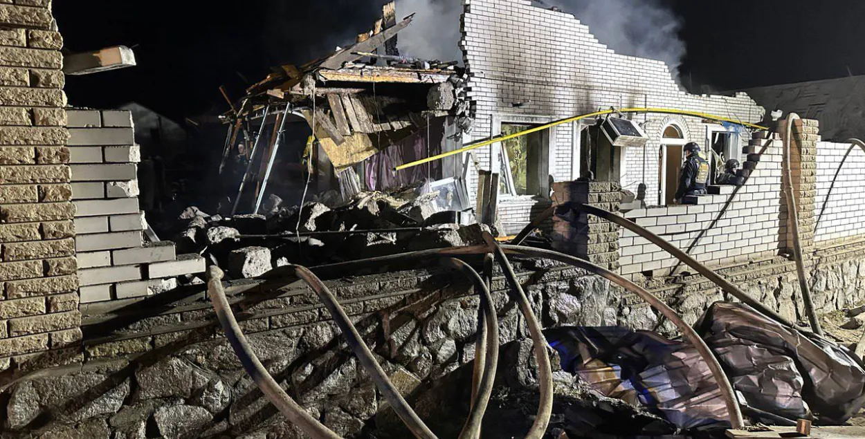 Адна з расійскіх ракет трапіла ў жылы дом у Запарожжы /&nbsp;@kurtievofficial
