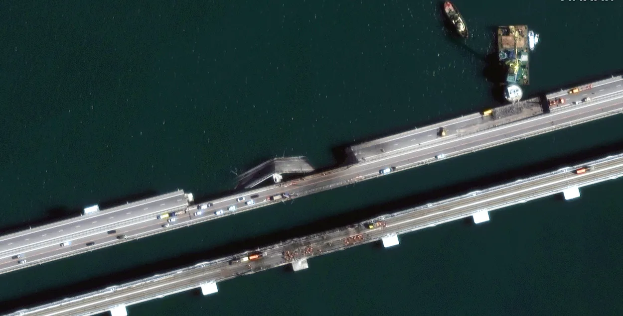 Крымскі мост /&nbsp;twitter.com/Maxar
