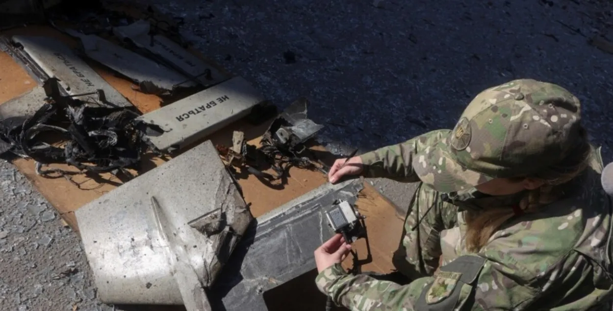 Обломки дрона типа "Шахед" / иллюстративное фото Reuters
