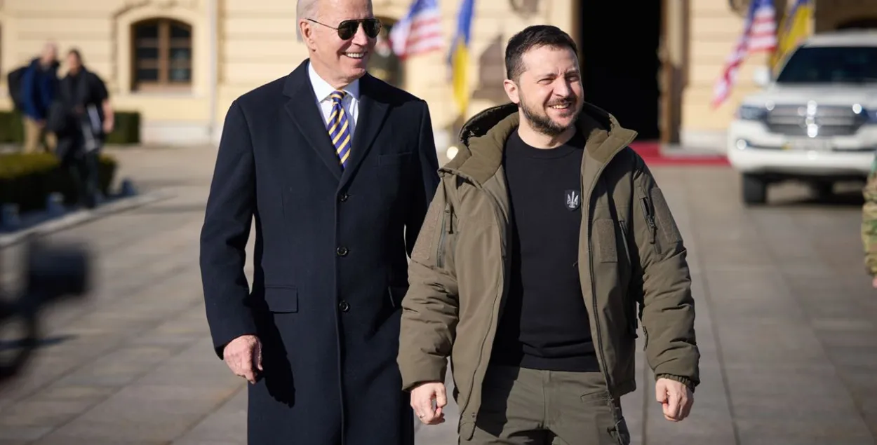 Джо Байдэн і Уладзімір Зяленскі ў Кіеве /&nbsp;@V_Zelenskiy_official
