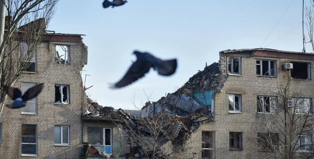 Разбураны жылы дом ва Украіне /&nbsp;facebook.com/zelenskiy.official
