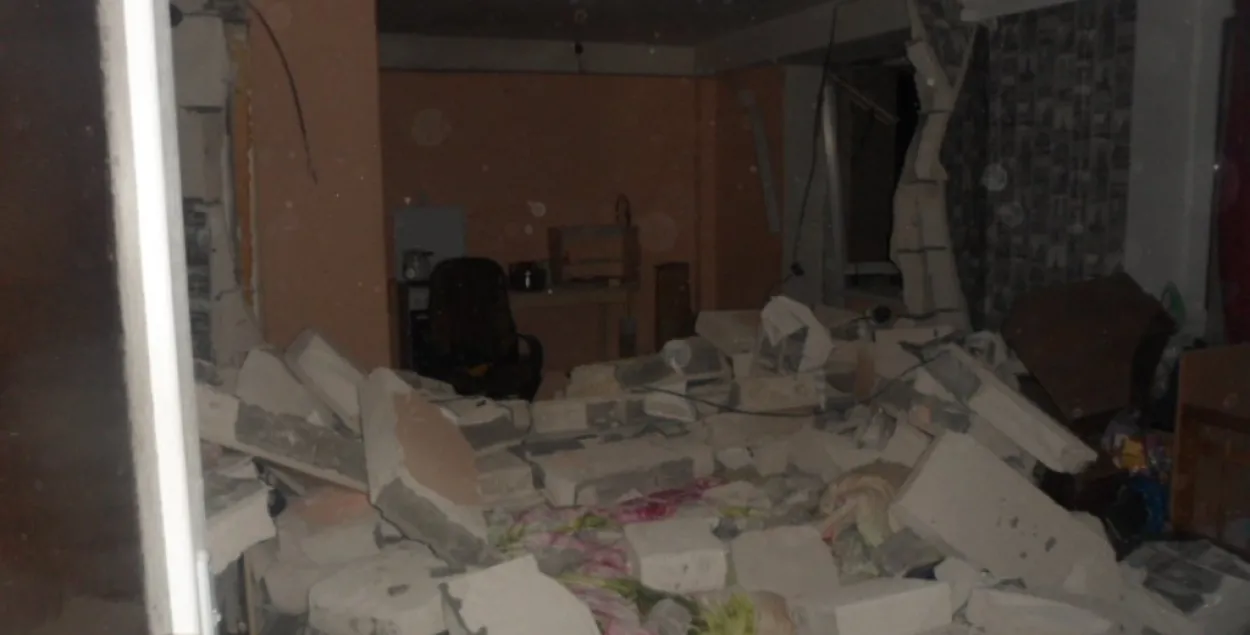 Выбух газу ў Жлобіне: разбураныя дзве кватэры, два чалавекі пацярпелі