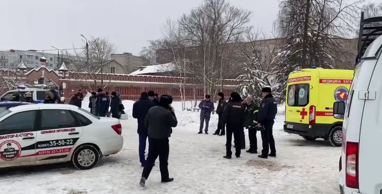 Следчыя працуюць на месцы выбуху ў Серпухаўскім жаночым манастыры / @mosoblproc