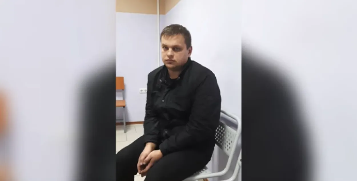 Задержанный за нападение на милиционера / Скриншот с видео МВД