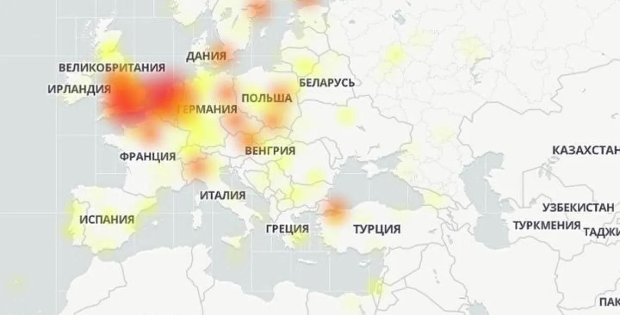 Глабальны збой адбыўся ў YouTube і Google