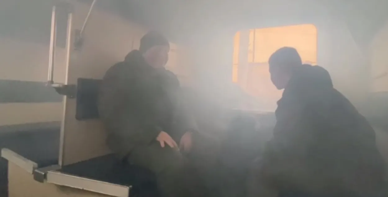 На учениях 