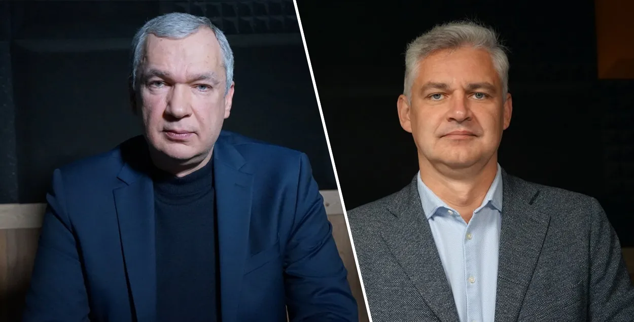 Кіраўнік НАУ Павел Латушка і лідар руху "За Свабоду" Юрась Губарэвіч