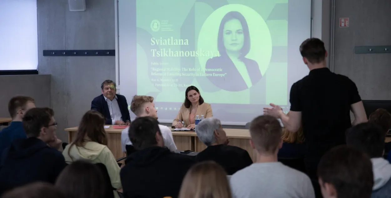 Светлана Тихановская в Университете имени Витовта Великого в Каунасе