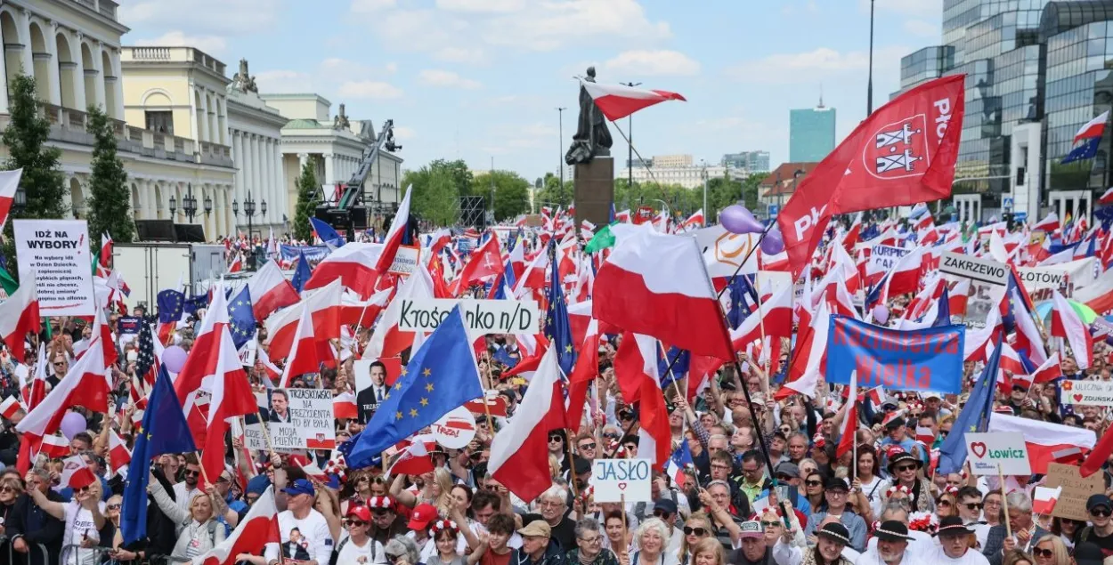 Предвыборный марш в Варшаве