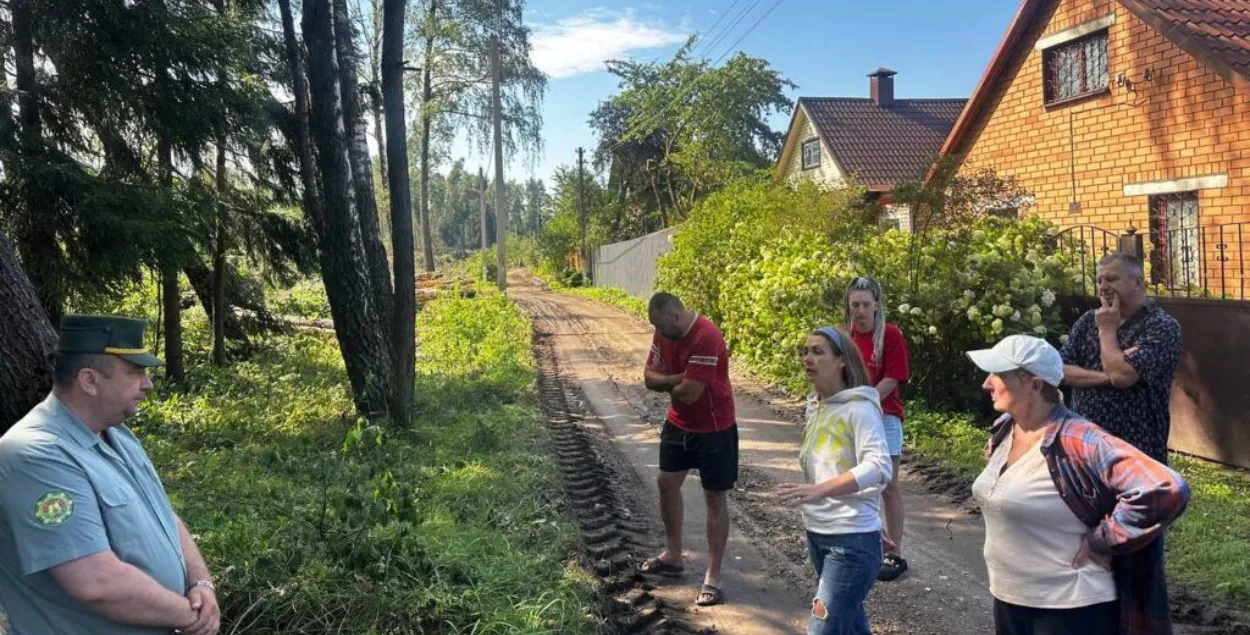 Сустрэча дачнікаў з дырэктарам Бараўлянскага лясгасу
