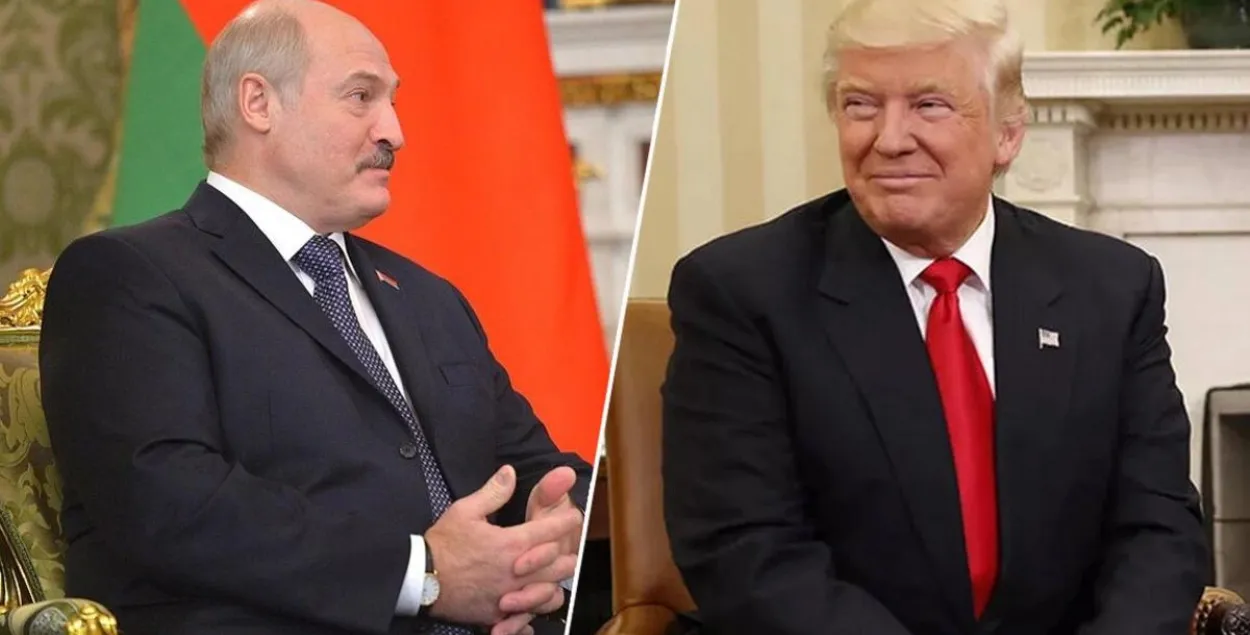 Аляксандр Лукашэнка і Дональд Трамп
