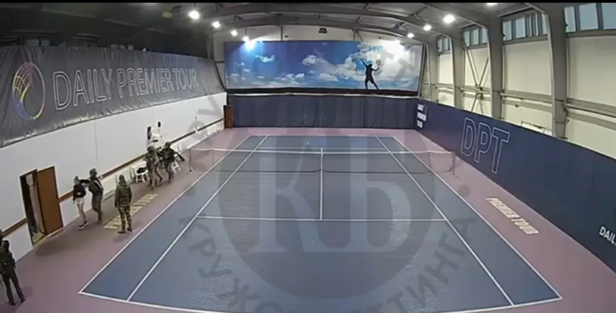 Задержание на теннисном матче в Минске