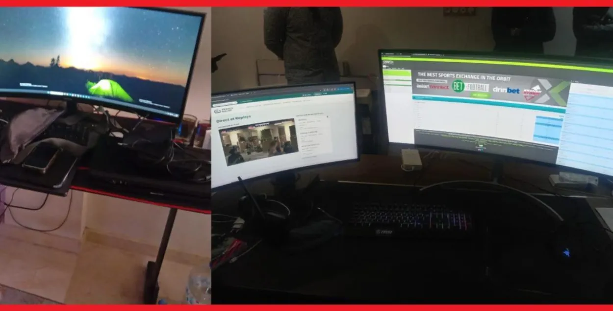 Камп'ютары, канфіскаваныя падчас ператрусу
