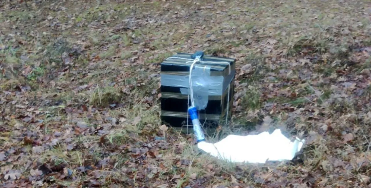 Аэростат с контрабандными сигаретами
