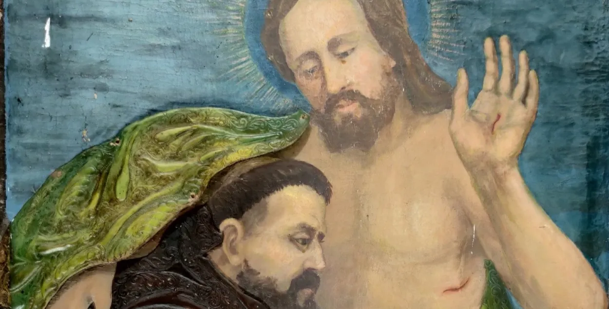 Икона, над которой работал Язеп Дроздович
