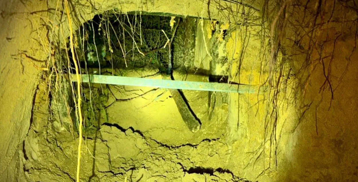 Тунэль з Беларусі, выкрыты польскімі памежнікамі
