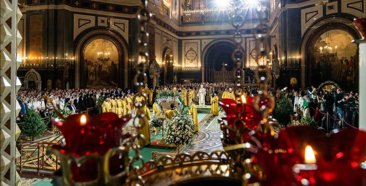 Набажэнства ў адным з расійскіх храмаў
