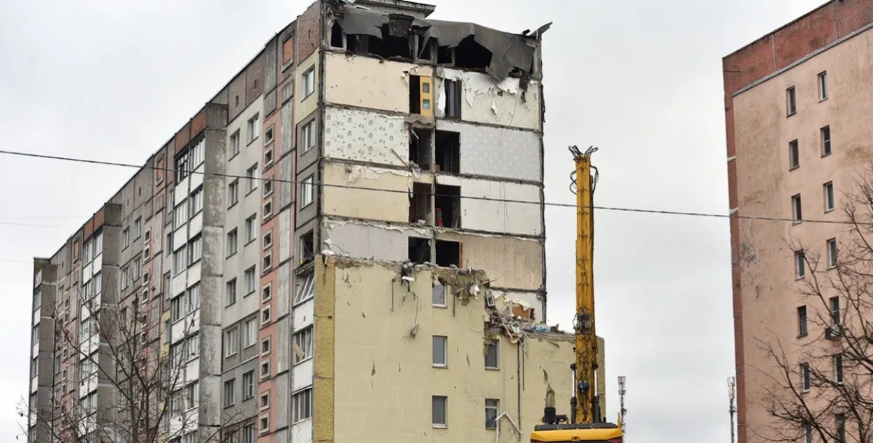 Дом на улице Косарева, где произошел взрыв
