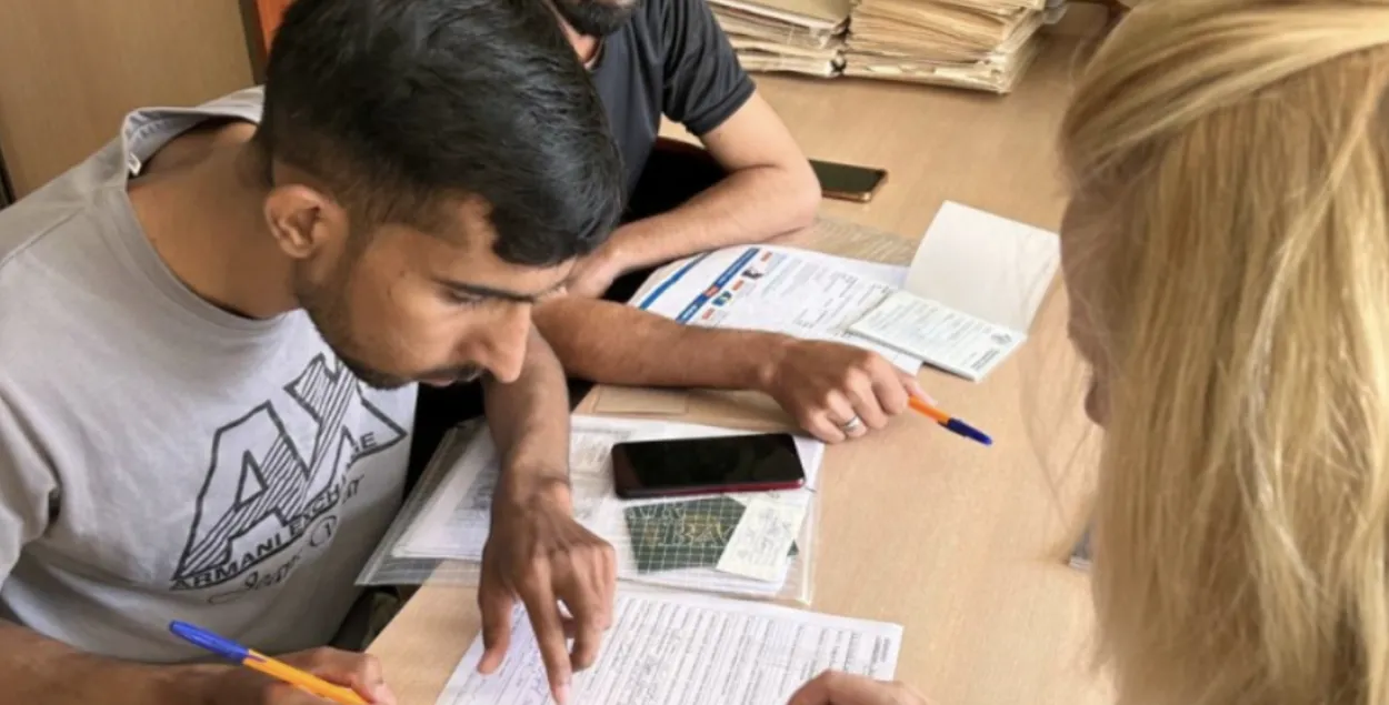 Работнікі з Пакістана ў Салігорску
