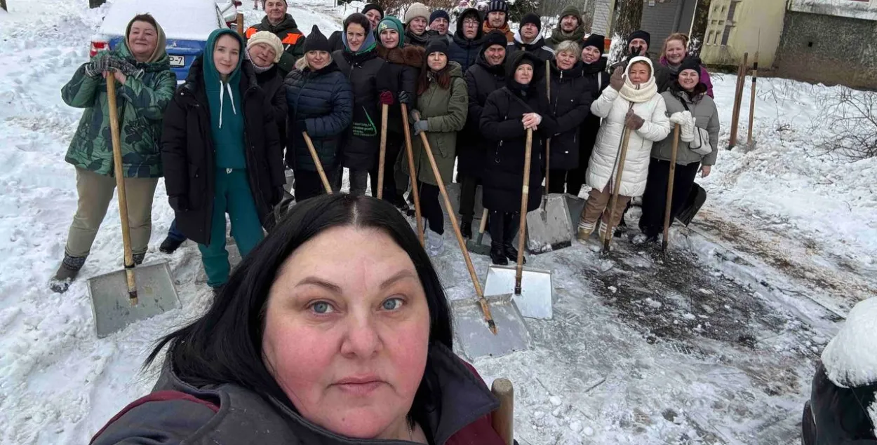 Уборка снега ў Мінску
