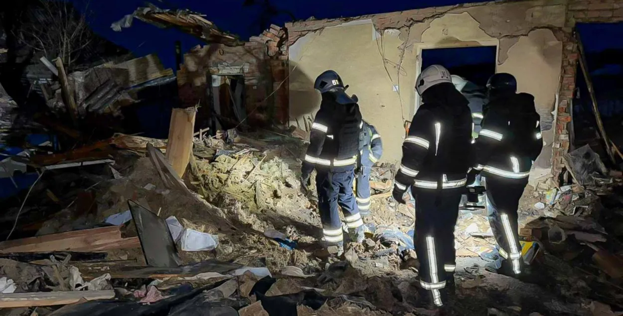 Наступствы дронавай атакі на Харкаўшчыне
