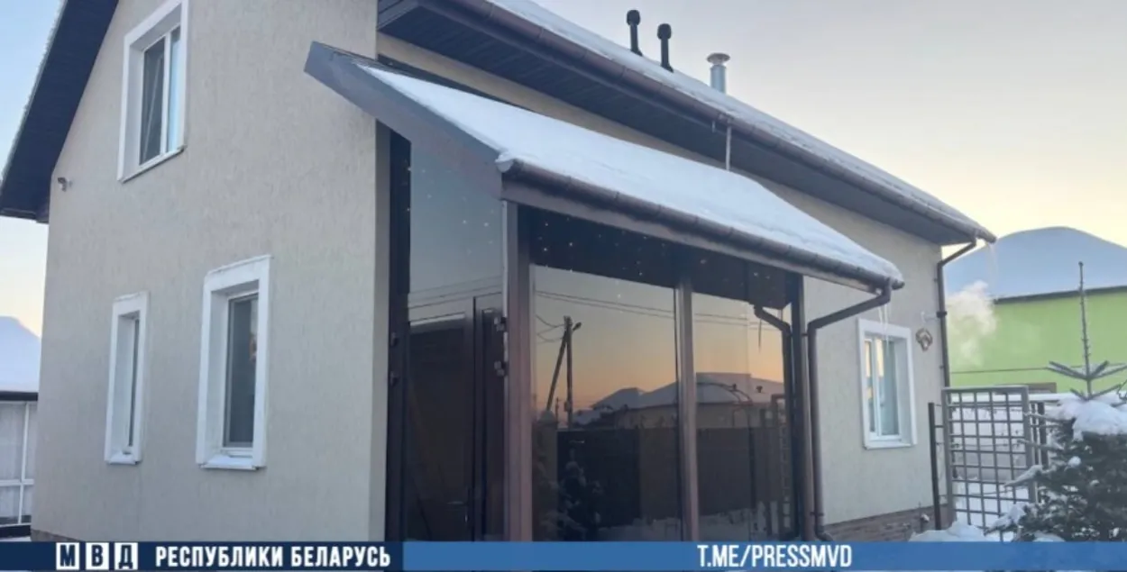 Дом аднаго з фігурантаў справы
