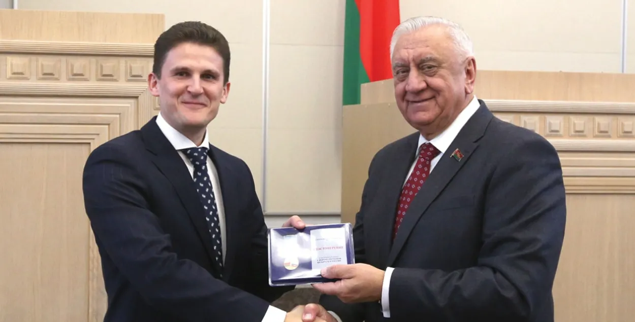 Дзяніс Тумаш і Міхаіл Мясніковіч
