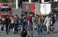 КПП "Верхні Ларс" на расійска-грузінскай мяжы ў канцы верасня / AP
