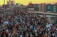 Пратэсты ў Белградзе 17 чэрвеня / AP
