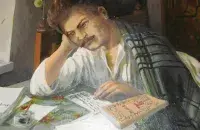 Максім Багдановіч і яго &quot;Вянок&quot;. Карціна ў музеі паэта ў Гродне​