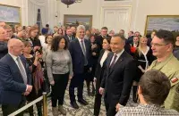 Анджэй Дуда падчас сустрэчы / Еўрарадыё
