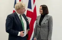 Борыс Джонсан і Святлана Ціханоўская / https://twitter.com/BorisJohnson/
