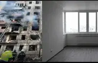Як аднаўляюць разбураныя дамы ва Украіне / паводле матэрыялаў Кіеўскай гарадской рады
