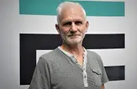 Алесь Бяляцкі ў студыі Еўрарадыё
