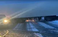 Грузавік спыніў рух на трасе / vk.com/grodnogai
