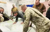 Валерый Залужны на пункце кіравання войскаў аператыўнага камандавання "Поўнач" / t.me/CinCAFU/

