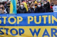 Антываенная дэманстрацыя ля расійскай амбасады ў Берліне / Getty Images