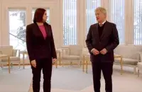 Святлана Ціханоўская і Саўлі Ніінісцё / кадр з відэа
