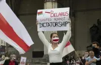 Акцыя ў падтрымку Беларусі ў Мюнхене / Polina Kitzmann для Еўрарадыё