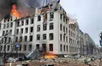 Галоўнае ўпраўленне паліцыі па Харкаўскай вобласці пасля абстрэлу​ / ДСНС