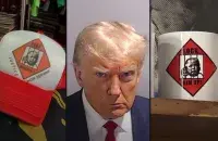 Тюремное фото Дональда Трампа на мерче