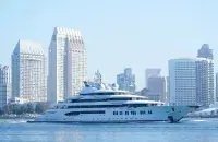 Арыштаваная яхта алігарха Сулеймана Карымава /&nbsp;AP
