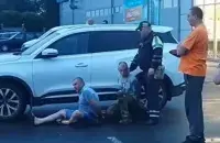 Затрыманы Аляксандр Быкаў — першы злева / "Ганцавіцкі час"
