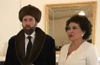 Nicolas Cage and Aiman Musakhodzhaeva. Photo: www.mk.ru