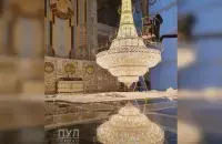 Жырандоля ў Палацы Незалежнасці ў Мінску / Тэлеграм-канал &quot;Пул першага&quot;